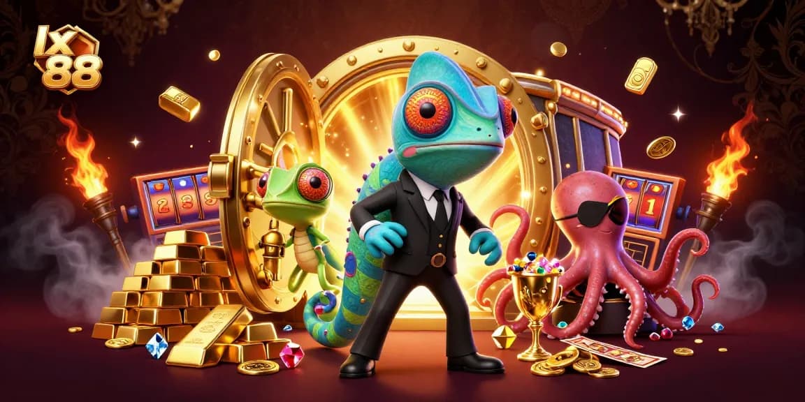 Win big at lx 88 with thrilling casino games and colorful treasure elements.